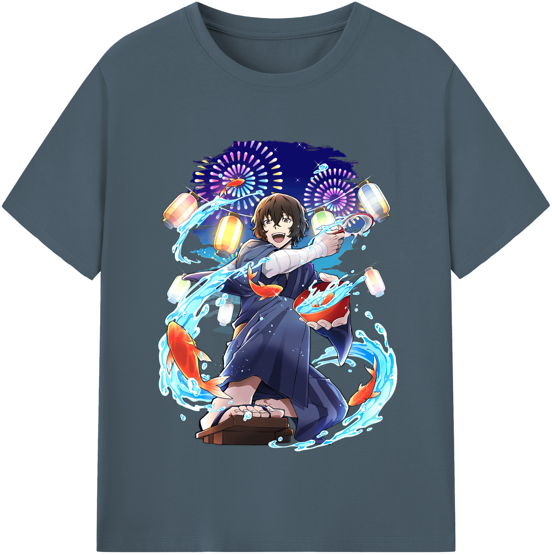 （画像用） 文豪ストレイドッグス Bungo Stray Dogs 綿100％半袖Tシャツ（フロントプリント）